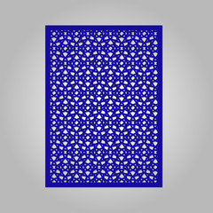 Abstract cutout panel for laser cutting, die cutting or stencil.