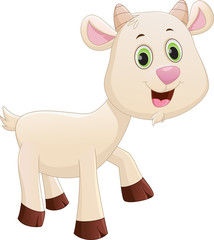 happy baby goat cartoon