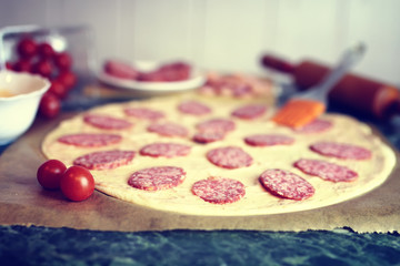 Pizza toppings macro prepare