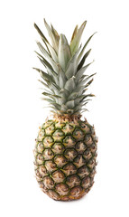 Whole pineapple isolated over white background