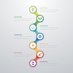 infographics timeline seven options
