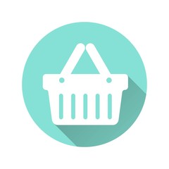 Shopping basket - vector icon.