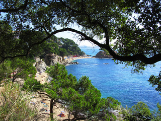 Beautiful sea shore and rocks in Costa Brava (Spain)