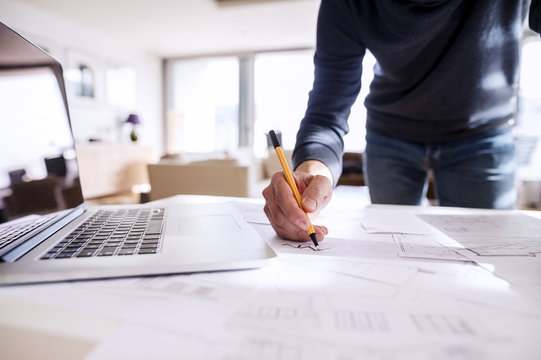 Architect working from home