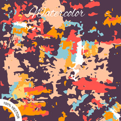 Watercolor Colored Spot Design Background