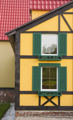 Fototapeta na wymiar Colorful facade of building