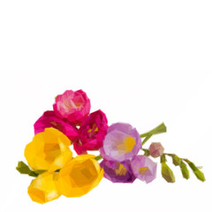 Obraz na płótnie Canvas freesias flowers bouquet