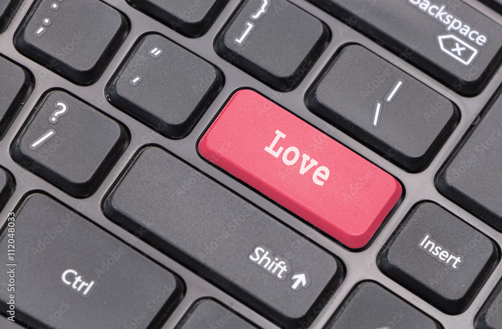 Poster computer keyboard closeup with 