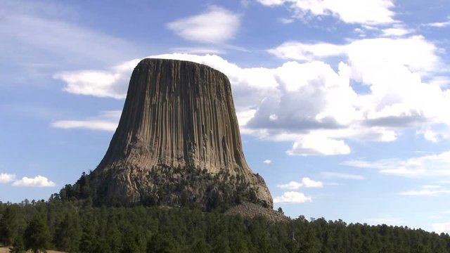 Devils Tower National Monument is located in northeastern Wyoming, USA in the Black Hills mountain range.