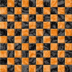 Checkerboard texture - orange and black pattern
