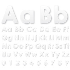Alphabet letters on a white background