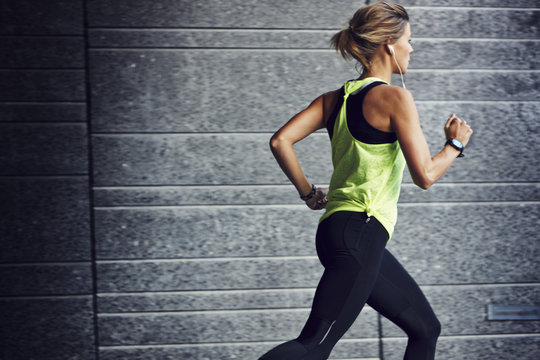 Young jogger running