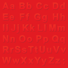 Alphabet pseudo 3d letters