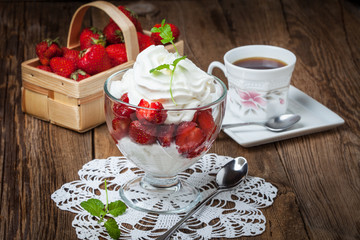 Strawberry cream dessert.