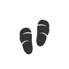 Slippers Icon. Vector logo on white background
