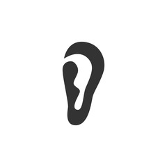 Ear Icon. Vector logo element for template