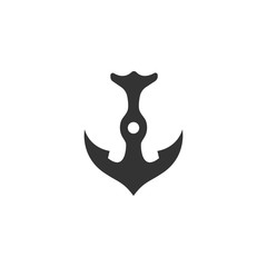 Anchor Icon. Vector logo on white background