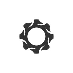 Gear Icon. Vector logo on white background