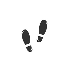 Footprints Icon. Vector logo on white background