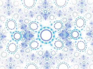 Blue rings. Abstract computer generated picture