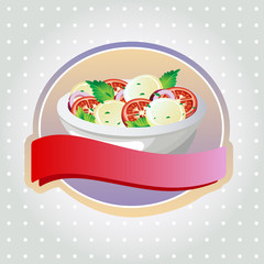 caprese salad label