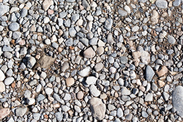 gravel on the road as a background. texture