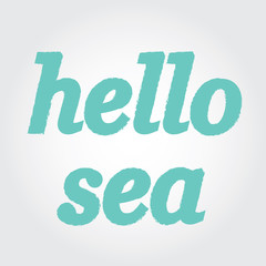 Hello sea vector