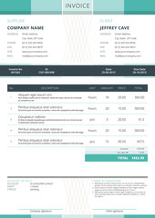 Obraz premium Business invoice template. Vector illustration. Invoice form. Stationery design