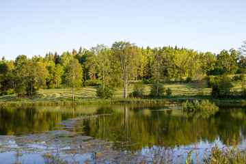 beautiful lake landscape in Sweden