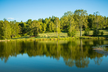 Obraz premium beautiful lake landscape in Sweden