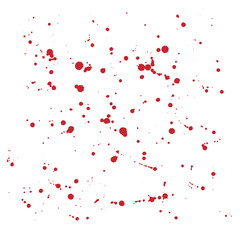 Fototapeta na wymiar Set of isolated red blood blot