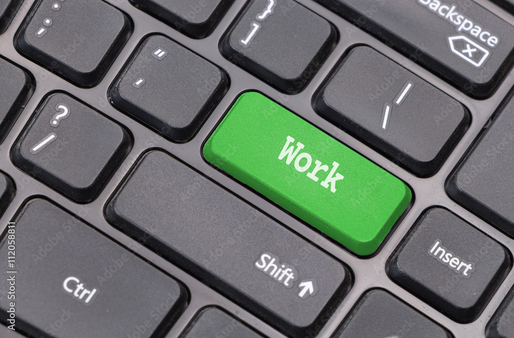 Fototapete computer keyboard closeup with 