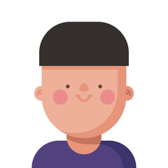 Vector flat illustration of young happy boy.