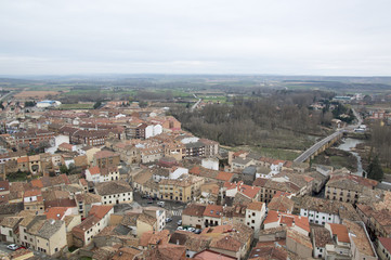 Fototapeta na wymiar Aerial view of San Esteban De Gormaz