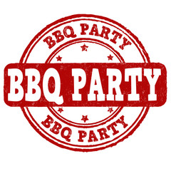 Barbecue party stamp