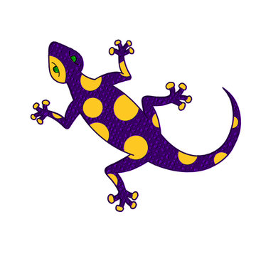 Purple yellow lizard