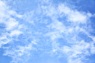 Fototapeta na wymiar Blue sky with fleecy clouds