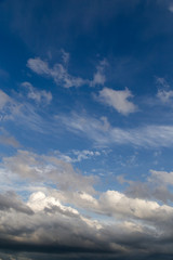 beautiful clouds against blue sky