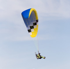 parachute on a sky background