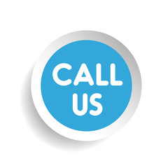 Call us vector label blue