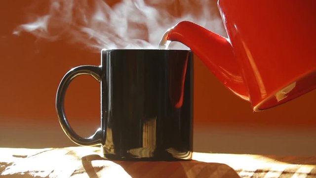 Streamin hot tea cup