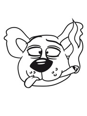 head, face, weed hemp cannabis pott joint pothead smoke pot smoking drug teddy bear