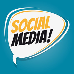 social media retro speech bubble