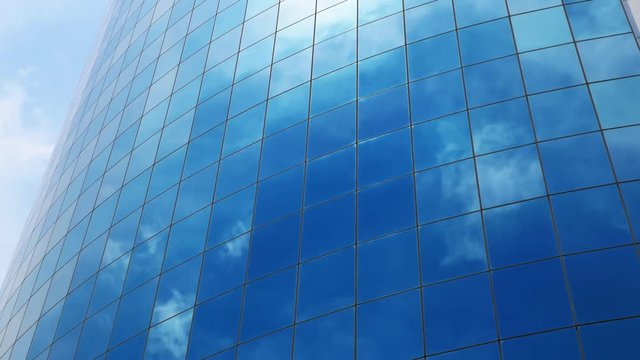 Corporate background, close up on skyscraper in New York City, time lapse