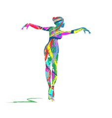Fototapeta na wymiar abstract dancer silhouette