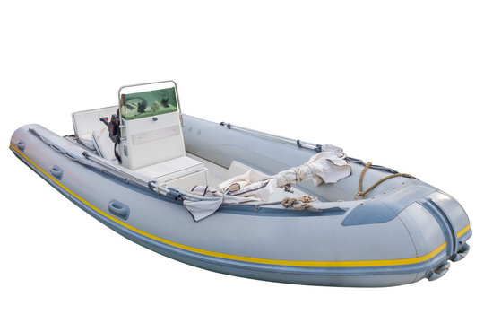 inflatable boat isolated on white background
