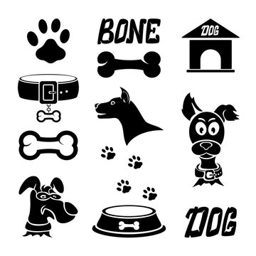 Black dog icons