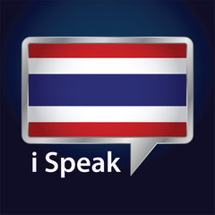 Thailand Flag Inside a Speech Bubble