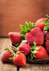 Fresh organic ripe strawberry