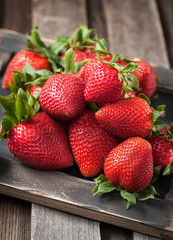 Fresh organic ripe strawberry